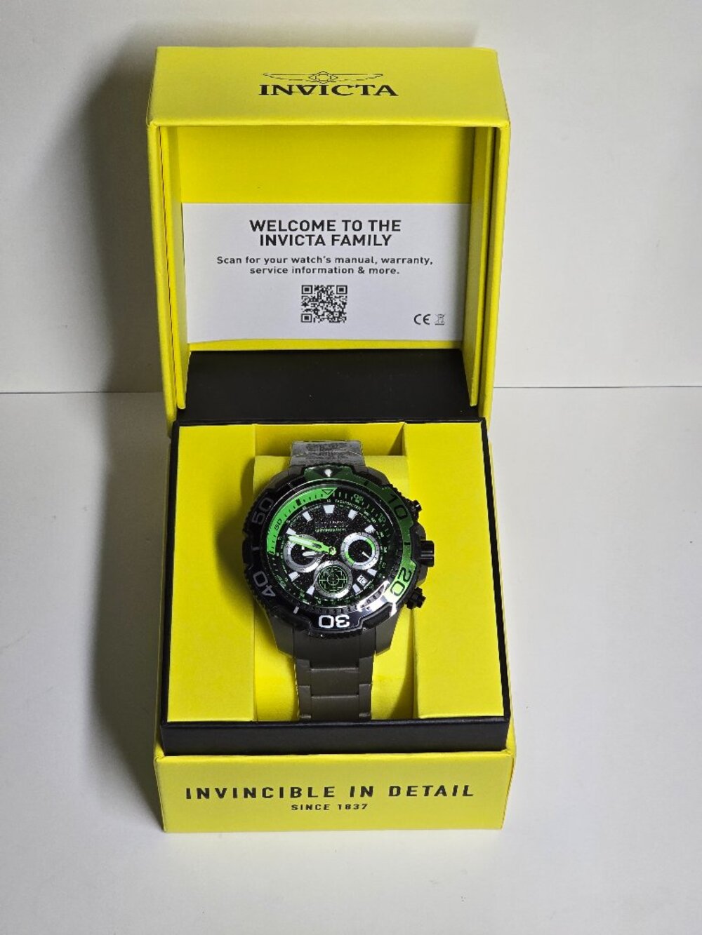 Invicta Commander TI-22 Titanium Men's Watch - 48mm, Green Black, Grey (49494)